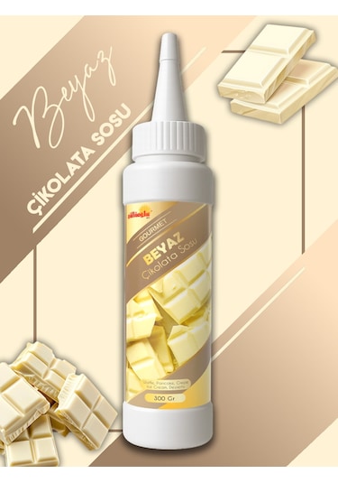 Beyaz Çikolata Sos - Waffle& Pankek& Tatlı& Dondurma Sos - 300gr