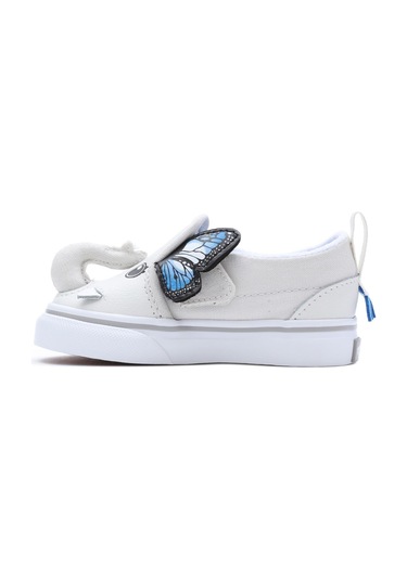 Vans Slip-on V Elephantastic Beyaz Kız Çocuk Spor Ayakkabı Gri