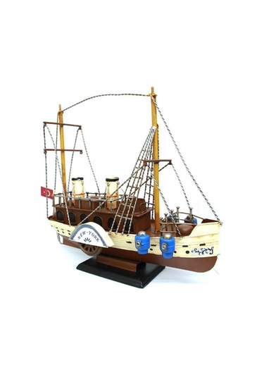 Dekoratif Retro Metal Yolcu Gemisi Vintage 31cm No.3