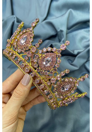 FdayAksesuar En Güzel Gelinlere Özel Ahu Damla Kristal Taşlı Gelin Kına Tacı FRDY31634