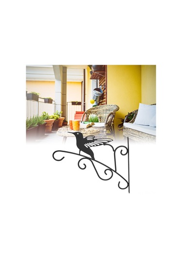 Springsun Kuş Desenli Demir Çelik Duvarlı Asma Bitki Sepeti - Balkon, Salon Dekorasyonu, Kolay Kurulum, Dayanıklı Yapı