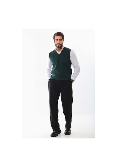 Pelikan Erkek V Yaka Süveter 5610 Yeşil
