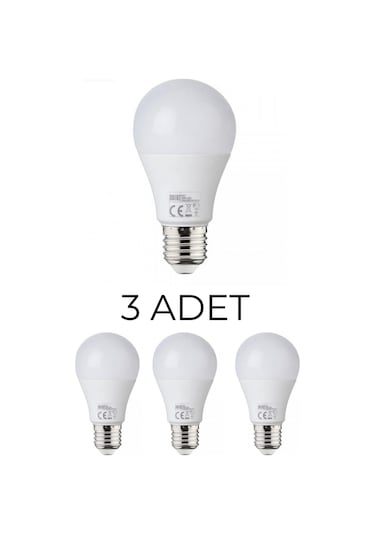 Horoz Premier-9 Led Ampul 9w E27 Duy Beyaz Işık 6400k - 3 Lü Paket