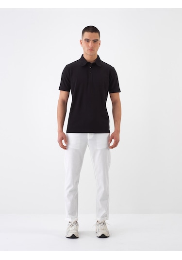 Xint Siyah Pamuk Dokulu Slim Fit Tişört 502207