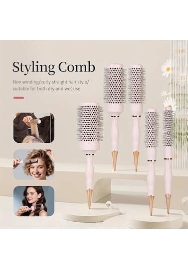 Willowhaven 25mm Yuvarlak Saç Fırçası Seti Profesyonel Kurutma Fön Fırçası