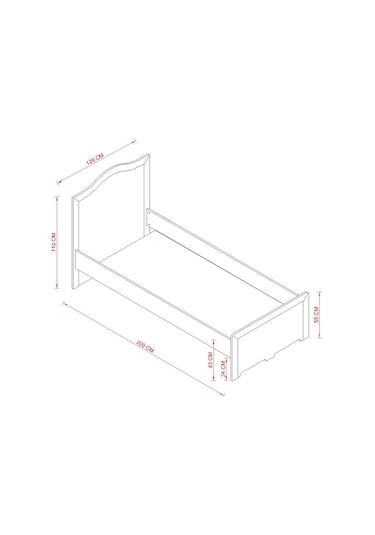Meltem Kids Classy Krem Genç Odası Tek Kişilik Karyola 120x200 Cm