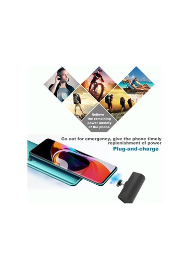 Symbee Siyah 4800mah Mini Kapsül Power Bank - 20w Hızlı Şarj, Lightning/type-c/micro Usb Giriş, 100g Hafif Taşınabilir Siyah