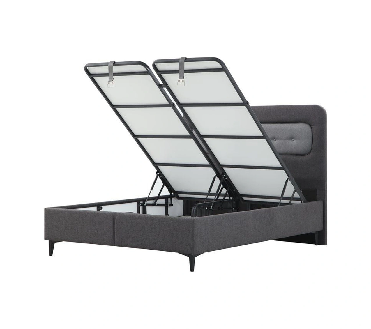 Elegant Baza Başlık Siyah Ayak Prime Keten 48 140x200 140 x 200 CM