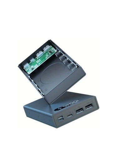 Honeybeeshop Beyaz Cx5 Kablosuz Sarj Ozellikli 5 Bolmeli Cikarilabilir 18650 Pil Kutusu Dıy Tasinabilir Power Bank Seti