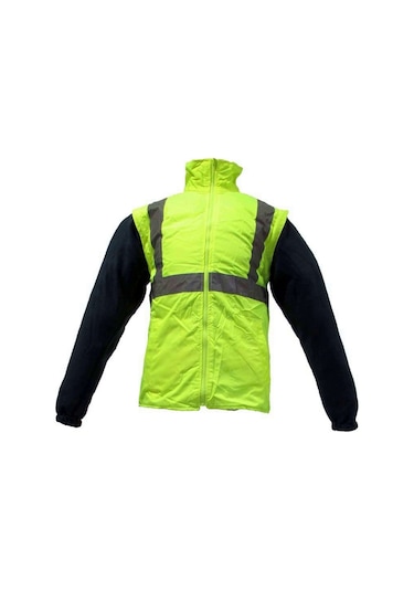 Junıor Jn1003 L 5+1 İçi Çıkmalı Oxford Fosforlu Parka Lacivert-Sarı