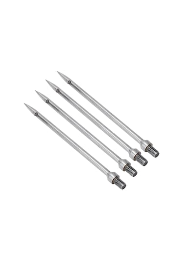 Geeroyoo 4 Adet Tek Dişli Paslanmaz Çelik Balık Mızrağı, Dairesel Tırnaklı, Kaçırmayan, 8mm Uç Parçası İle Uyumlu, Balık-fare- Somon-yılan Balığı İçin, Hafif Ve Taşınabilir Olta Aleti