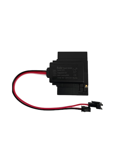 12 Volt 5 Amper 60 Watt Radar Sensörü Ayna Arkası Sensör Banyo Aynası Sensörü Mobilya Sensörü Siyah