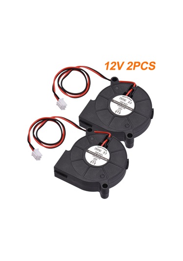 Shineyee 12v 5015 Soğutma Fanı 2 Adet - 3d Yazıcı Parçası, Yağlı Rulmanlı, 50x50x15mm Boyutlu