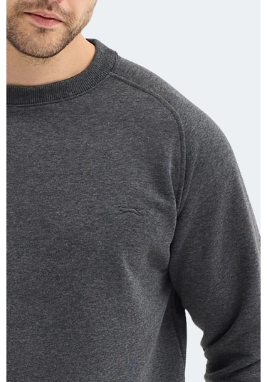 Slazenger Nadav Erkek Koyu Gri Sweatshırt Koyu Gri