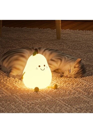 Eastmeeetwest--juhui Store 7 Renk Değiştiren Armut Gece Lambası Beyaz