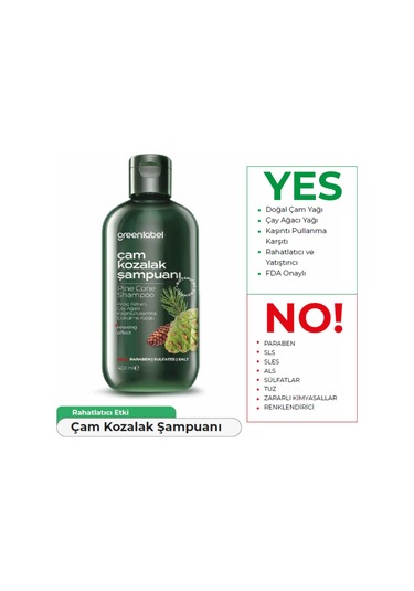 Greenlabel Çam Kozalağı & Çay Ağacı Şampuanı 400 ML