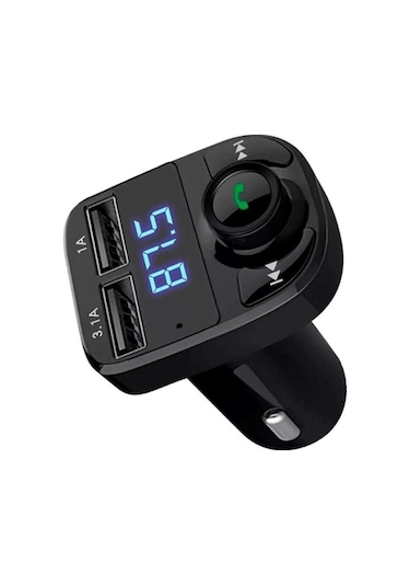 Carx8 Araç Kiti Fm Transmitter Bluetooth 5.0 Micro Sd Usb Şarj Oto Müzik Çalar