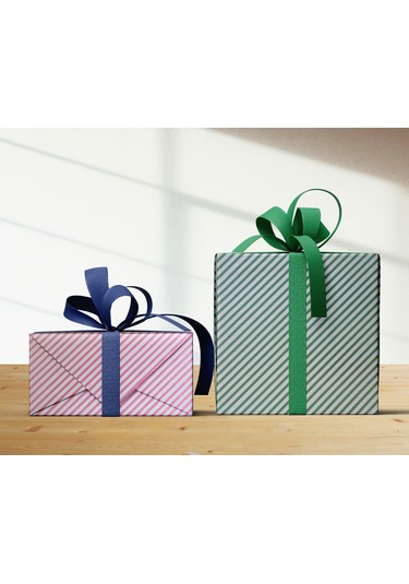 Yeşil Verev Beyaz Ambalaj Kağıdı Seti 10 Rulo Kağıt 70x100 Cm