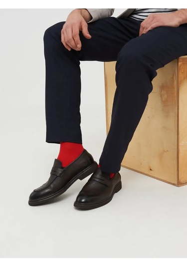 Dzen&socks Renkli Düz Çorap Seti 127181622 Kırmızı