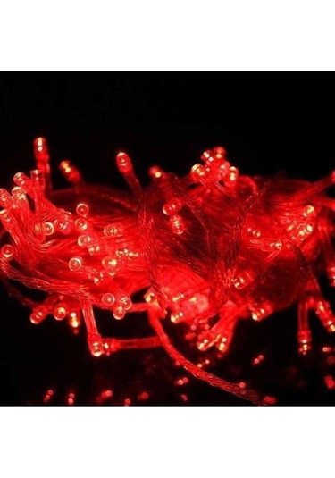 Besthome1 50m Led Dize Işıklar Noel Yeni Yıl Çelenk Dekorasyon Sokak Odası Ev Bahçe Dış Mekan Kullanımı 400 Led Kırmızı Fişli Diğer