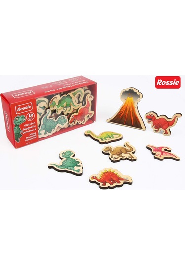 Rossie Mıknatıslı Ahşap Dinozorlar