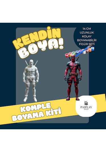 İron Man Demir Adam - Boyama Seti Ve İron Man Figürü Marvel - Deadpool