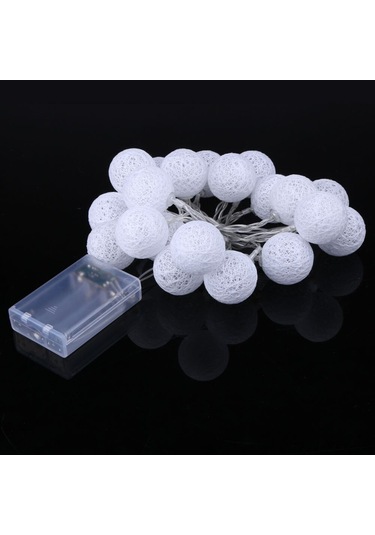 Yaozixa Halka Desenli 20 Led Işık Zinciri, Dışarıda/içeride Kullanım, Nikah/parti Dekorasyonu, Islak Ortamlara Dayanıklı, Sıcak Beyaz Işık Diğer