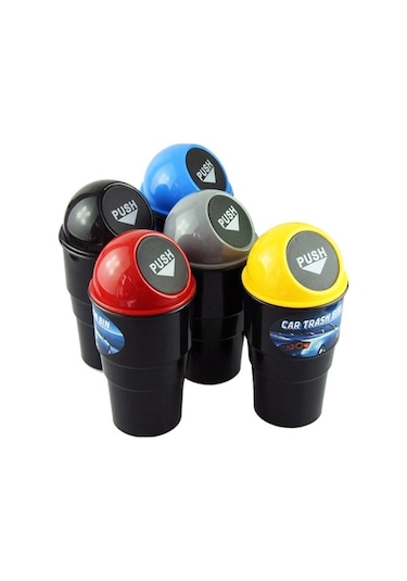 Createtech Tutucu Siyah Otomobil Depolama Kutusu - Evrensel Araç Çöp Kovası