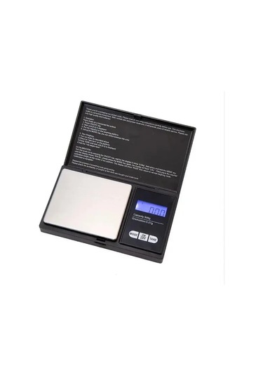 Sunshine011 Taşınabilir Paslanmaz Çelik Dijital Cep Terazisi 0.01g-500g Hassas Gramaj Ölçer Siyah