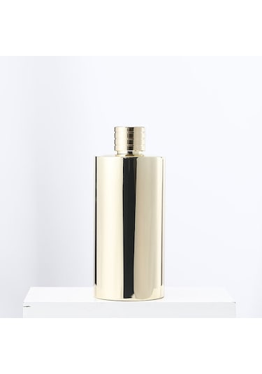 Sones 1000ml Açık Hava Şarap Kavanozu 304 Paslanmaz Çelik Silindirik Kalça Matarası, Renk: Galvanik Altın