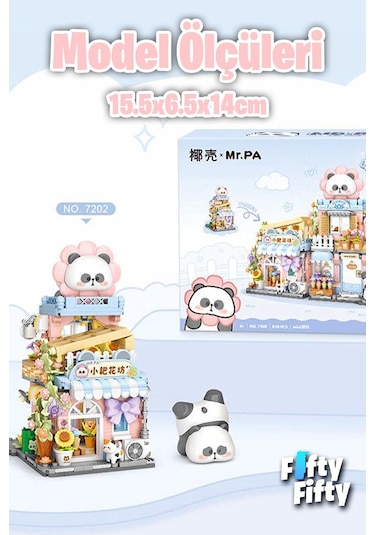 Loz Mr.pa Serisi Çiçek Dükkanı 810 Parça Oyuncak Yapım Seti Fflz-7202