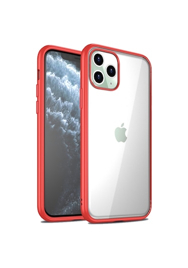 Apple Uyumlu iPhone Bikapak Elıt Shıne 11 Pro Max Full Kırmızı