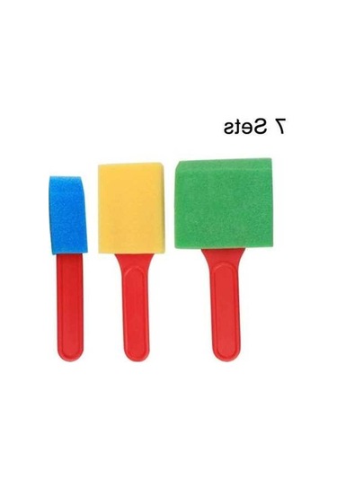 Willowhaven 7 Takım Sünger Fırça Seti - Çocuk Sanat Ve Resim Mühür Aracı Standart - Plastik+sünger, Ekolojik, Hafif Ve Güvenli