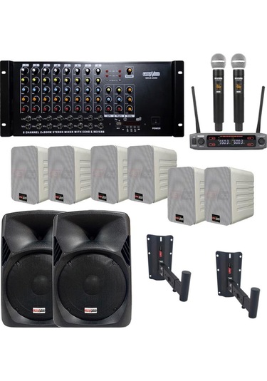 Okul Ses Sistemi İdeal İç-dış Anfi Hoparlör Sistemi Full Paket-3