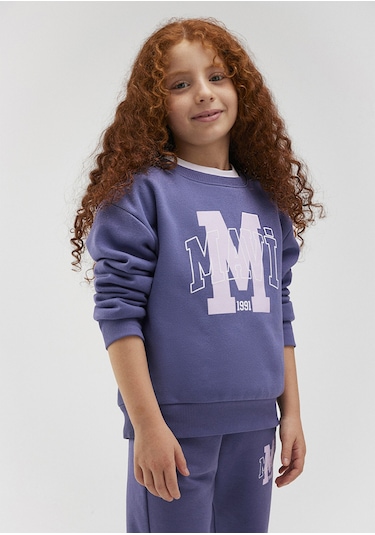Mavi - Mavi Logo Baskılı Mor Sweatshirt 7s10050-70661 Mor