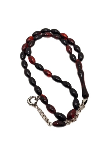 Han Ticarethane Siyah Kırmızı Toz Kehribar Tesbih