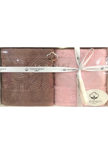 Royam Hazangülü %100 Pamuklu Jakarlı 2 Li El Yüz Havlusu Seti 50 X 90 Çok Renkli