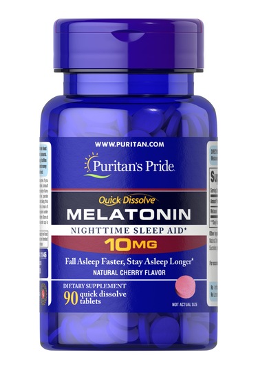 Puritan's Pride Quick Dissolve Melatonın 10 Mg 90 Cherry Flavor