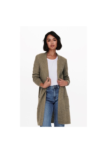 Only Kadın Uzun Örme Hırka 64615179815 Kahverengi