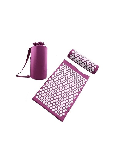 Moveevo Siyah Akupunktur Masajlı Fizyoterapi Matı - Yoga Ve Jimnastik İçin Akne Meridian Derman Matı Çok Renkli