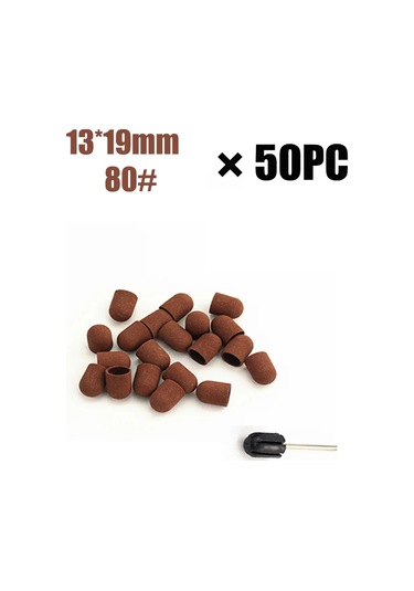 50 Adet Pedikür Bakımı Siyah Zımpara Kapakları Mandrel Pedikür Manikür Ölü Deri Kaldırmak Parlatma Ayak Bakımı Temiz Tırnak Eti Aksesuarları Tran-turuncu