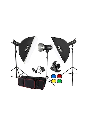 Godox SK400 II W/S 3'lü Stüdyo Softbox Paraflaş Seti