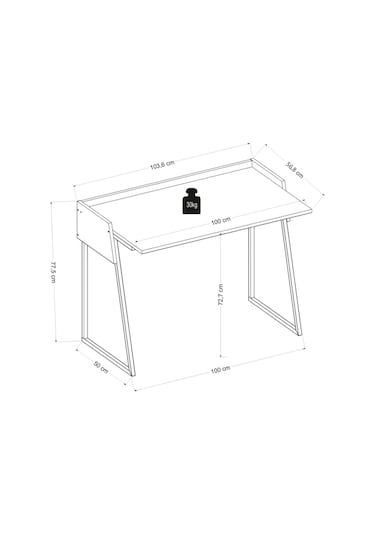 Rone Çalışma Masası Antrasit Meşe