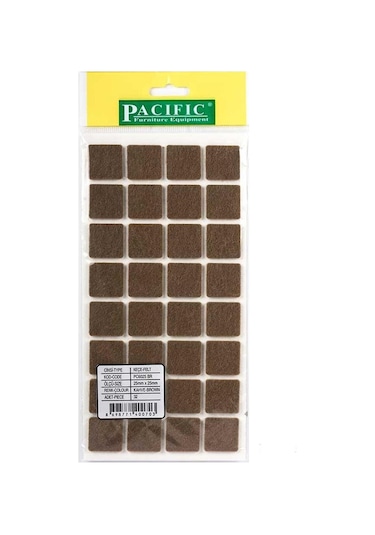 5 Adet Pacific Zemin Koruyucu Yapışkan Kare Keçe 25 mm x 25 mm