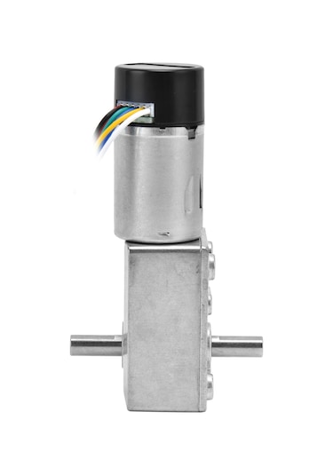 Aubyhe Jgy-370 Dc12v 66 Devir/dakika Kodlayıcılı 15mm Çift Eksenli Kaynaklı Redüksiyonlu Motor, Endüstriyel Sürücü Cihazı