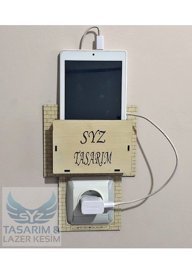 Priz için Telefon Tablet Aparatı Krem