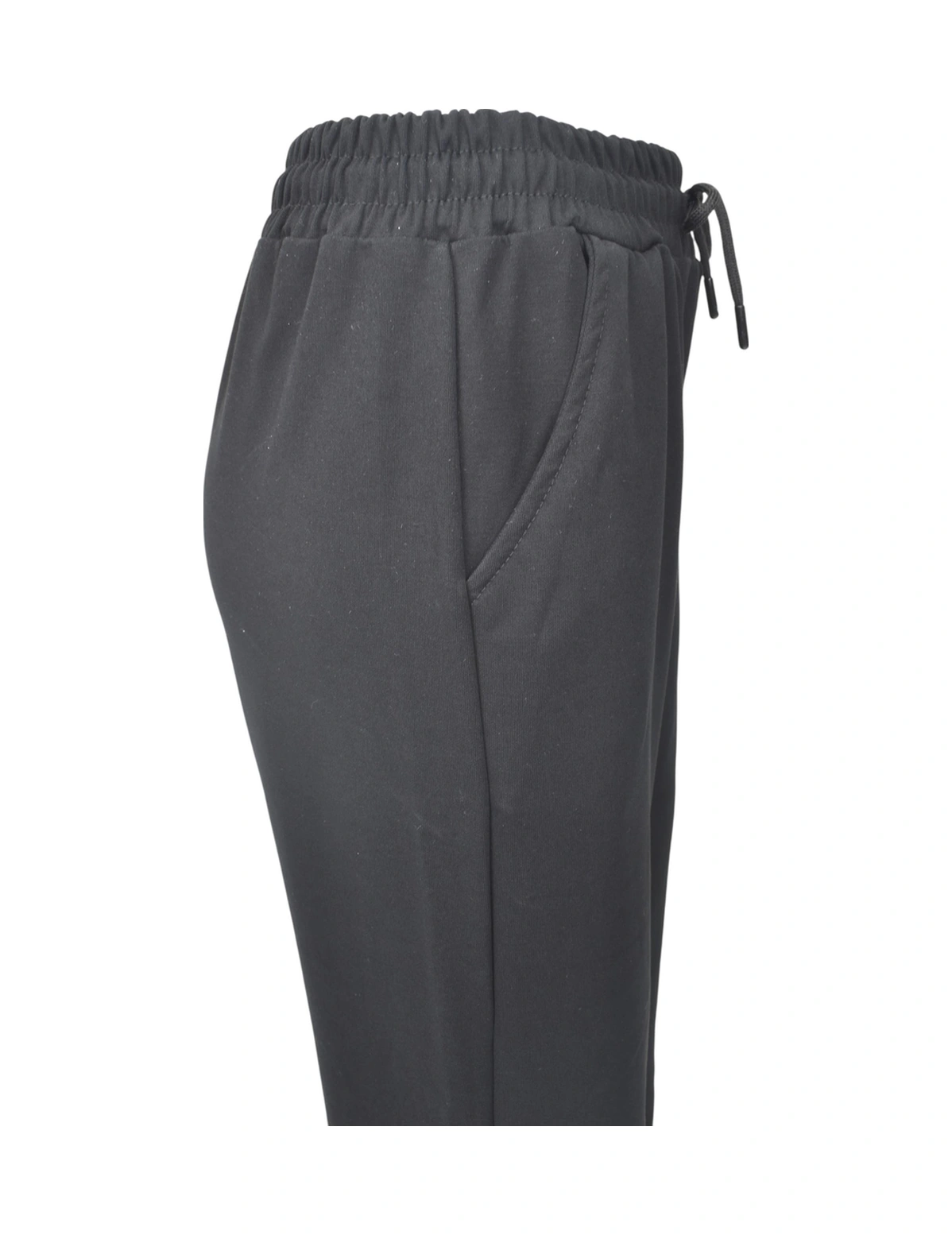 Modal Kumaş Lastik Paça Cepli Eşofman Altı - Siyah Siyah