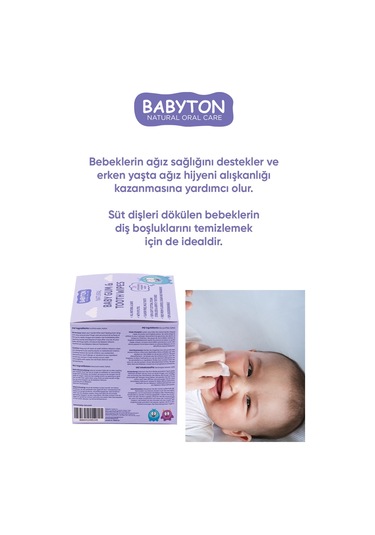 Babyton Bebekler İçin Diş ve Damak Temizleme Mendili