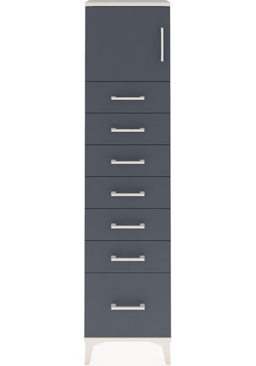 Arges Dolap Tek Raflı 7 Çekmeceli Tek Kapaklı 44x30x182 Aytaş... Aytaşı