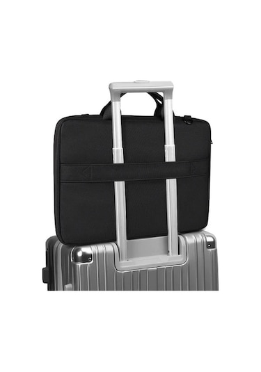 Fastbuy Sinuoshop 14 Inç Siyah Dayanıklı Laptop Çantası - Balık Sümüklü Desen Polyester Siyah